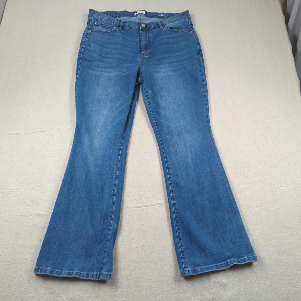 Nicole Miller Jeans Womens 14 Blue Soho High Rise Boot Cut‎ Stretch Western